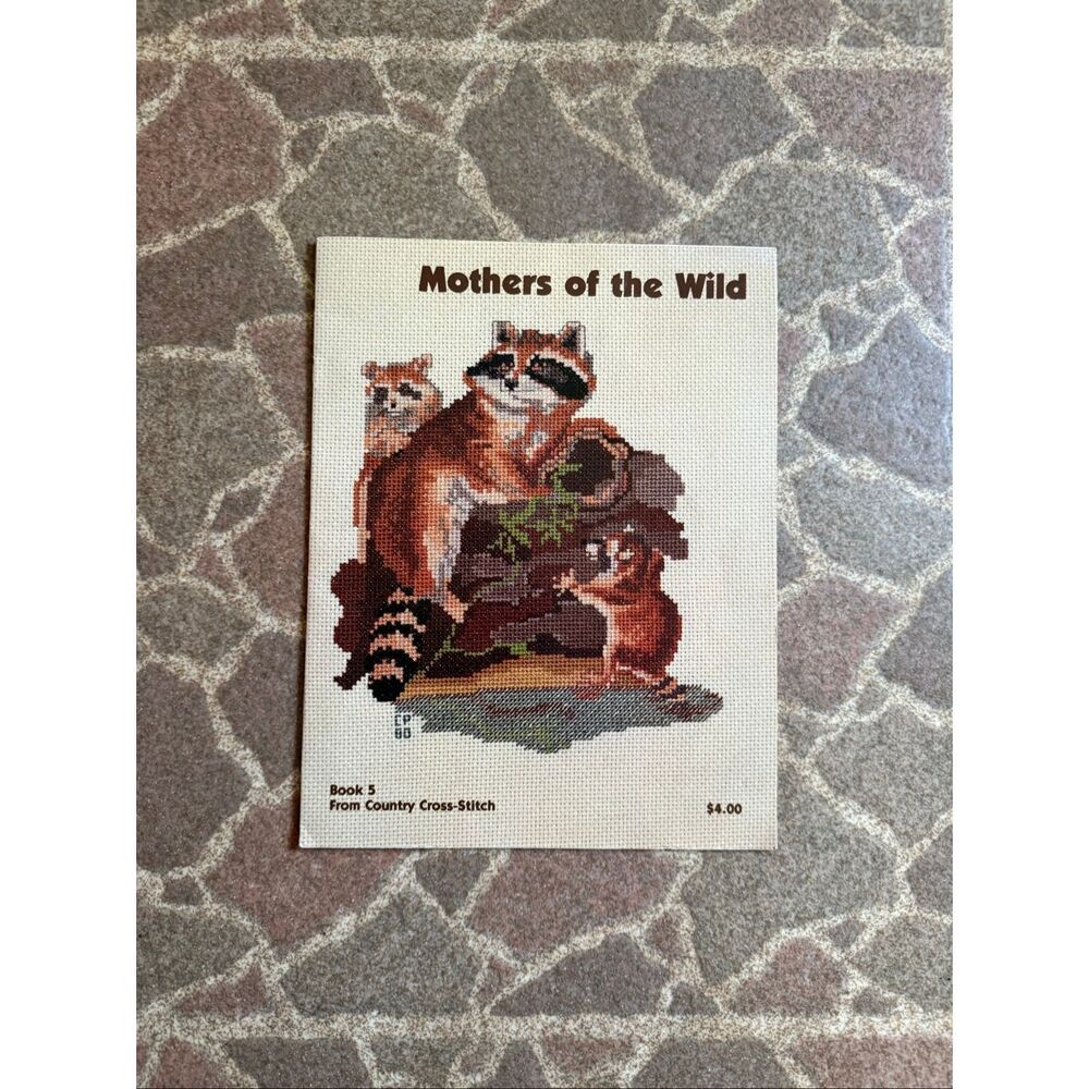 Vintage Wildlife Cross Stitch Pattern Book Mothers of the Wild Country